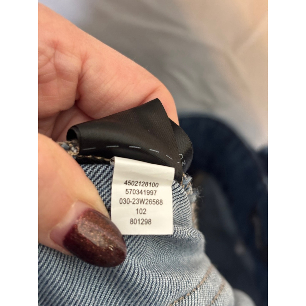 White House Black Market High Rise Straight Jeans Size 8 Gold Military Button - Picture 14 of 16